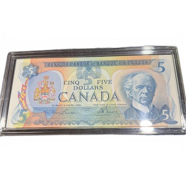 1979 Bank Of Canada $5 Bill, Serial 30077234501
