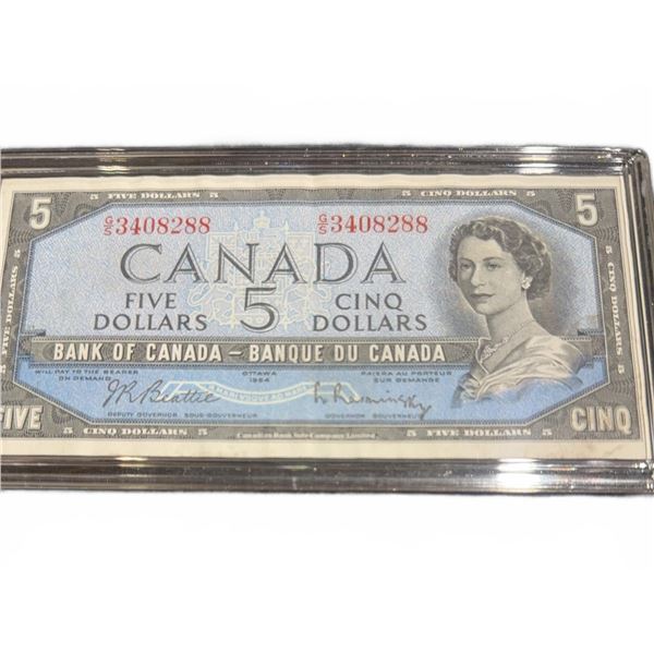 1954 Bank of Canada 5 Dollar Note GS Prefix