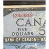 Image 2 : 1954 Bank of Canada $5 Bill, BC-31b, Modified Portrait, UNC Serial 2359318