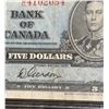 Image 3 : 1937 Bank of Canada $5 Bill, George VI, Serial E4102054
