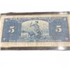 Image 4 : 1937 Bank of Canada $5 Bill, George VI, Serial E4102054