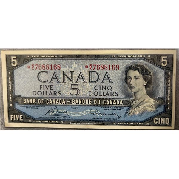 1954 Bank of Canada $5 Note, Queen Elizabeth II, *RX7688168