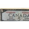 Image 2 : 1954 Bank of Canada $5 Note, Queen Elizabeth II, *RX7688168