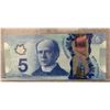 Image 2 : 2013 Canada $5 Banknote CCCS UNC-67 Repeater Serial INR7591759