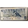 Image 3 : 1986 Canadian $5 Bill, CCCS UNC-64, Thiessen Crow, FNH1253424