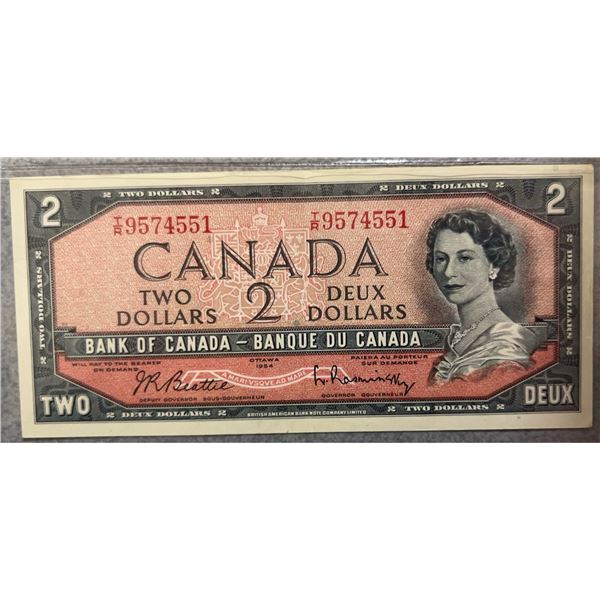 1954 Canada $2 Banknote – Serial 95744551