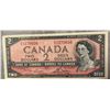 Image 1 : 1954 Bank of Canada $2 Bill, QEII, Serial G/E 1270656