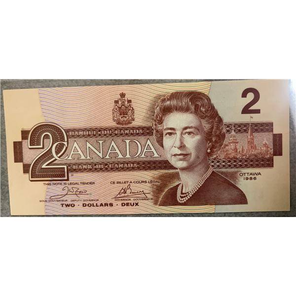 1986 Canada $2 Banknote, ARZ7571447, Elizabeth II
