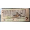 Image 2 : 1986 Canada $2 Bank Note, Birds of Canada Series, CBI1615432
