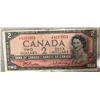 Image 1 : 1954 Canadian $2 Banknote, Signed by Beattie-Rasminsky