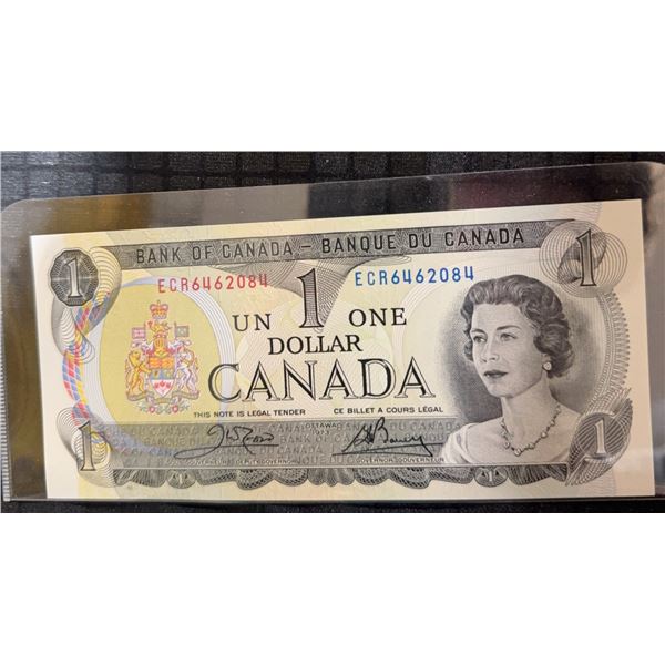 1973 Bank of Canada One Dollar Note ECR6462084