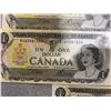 Image 6 : Run of 7 Sequential 1954 Canadian $1 Banknotes