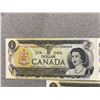 Image 2 : Run of 3 Canadian 1954 $1 Banknotes, Queen Elizabeth II
