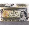 Image 4 : Run of 3 Canadian 1954 $1 Banknotes, Queen Elizabeth II