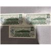 Image 5 : Run of 3 Canadian 1954 $1 Banknotes, Queen Elizabeth II