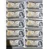 Image 1 : Consecutive 1973 Canada $1 Banknotes, Lot of 11, AMK8765070–AMK8765079