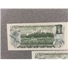 Image 5 : Bank of Canada $1 Notes 1973 Consecutive AMV1100410-412 UNC