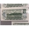 Image 9 : 5 Sequential 1954 Canadian $1 Banknotes Uncirculated