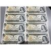 Image 1 : Sequential 1954 Canada $1 Notes, 9 Uncirculated, ECL1947111-ECL1947123