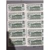 Image 12 : 1967 Canada $1 Consecutive Uncut Sheet AMK8765090-099 UNC