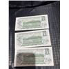 Image 5 : Run of 3 1973 Bank of Canada $1 Bills (BCM70 40824, 40825, 40826)