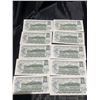 Image 12 : Consecutive 1954 Bank of Canada $1 Notes, Lot of 10 UNC