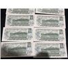 Image 14 : Consecutive 1954 Bank of Canada $1 Notes, Lot of 10 UNC