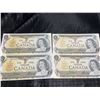 Image 1 : Consecutive 1954 Canada $1 Notes, 4-Piece Sequential Set