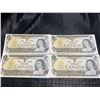 Image 1 : 1967 Bank of Canada $1 Sequential Notes, 4-Piece Set