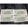 Image 6 : 1967 Bank of Canada $1 Sequential Notes, 4-Piece Set