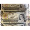 Image 10 : 16 Bank of Canada $1 Bills 1954 Consecutive Pairs