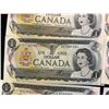 Image 12 : 16 Bank of Canada $1 Bills 1954 Consecutive Pairs
