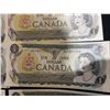 Image 13 : 16 Bank of Canada $1 Bills 1954 Consecutive Pairs