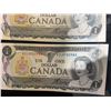 Image 15 : 16 Bank of Canada $1 Bills 1954 Consecutive Pairs