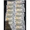 Image 1 : 16 Bank of Canada $1 Bills 1954 Consecutive Pairs