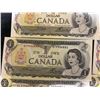 Image 8 : 16 Bank of Canada $1 Bills 1954 Consecutive Pairs