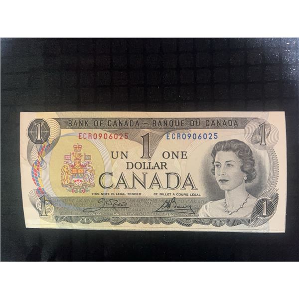 1967 Canada $1 Centennial Banknote, Queen Elizabeth II, ECR096025