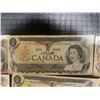 Image 3 : 14 Canadian $1 Banknotes, 1954-1967, Queen Elizabeth II