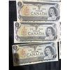 Image 3 : 20 Canada One Dollar Bills, 1973 Series, Elizabeth II
