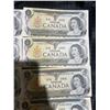 Image 8 : 20 Canada One Dollar Bills, 1973 Series, Elizabeth II