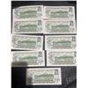 Image 11 : 10 Consecutive 1954 Canadian $1 Bills UNC BFGU835920-BFGU835929