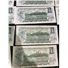 Image 12 : 18 Canadian $1 Banknotes, 1954 Series, Queen Elizabeth II