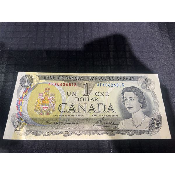 1954 Canada $1 Banknote, Queen Elizabeth II, AFK Prefix