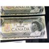 Image 12 : 12 Bank of Canada $1 Notes, 1954 Series, Mixed Serial Numbers