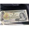 Image 4 : 13 Canada $1 Banknotes 1973 Queen Elizabeth II Consecutive Serial Numbers