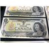 Image 5 : 13 Canada $1 Banknotes 1973 Queen Elizabeth II Consecutive Serial Numbers