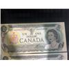Image 3 : Consecutive 1973 Canadian $1 Bills, Lot of 4