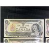 Image 2 : 7 Canadian $1 Banknotes, 1973, Serial Numbers ECM8059614–17, BAJ6693391–93