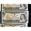 Image 5 : 7 Canadian $1 Banknotes, 1973, Serial Numbers ECM8059614–17, BAJ6693391–93
