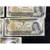 Image 7 : 7 Canadian $1 Banknotes, 1973, Serial Numbers ECM8059614–17, BAJ6693391–93